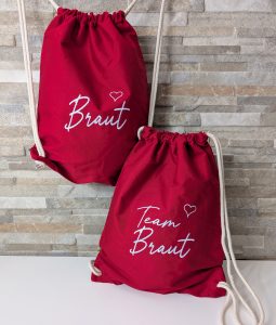 Turnbeutel Team Braut